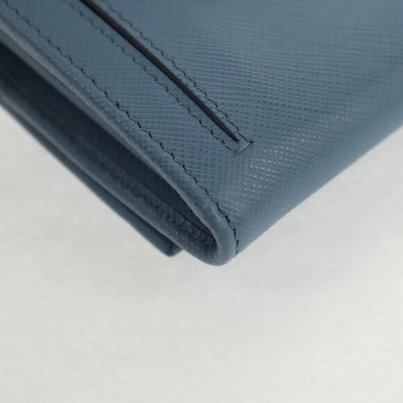 PRADA Long Wallet Safiano leather Light Blue Auth 146803V - Picture 3 of 16